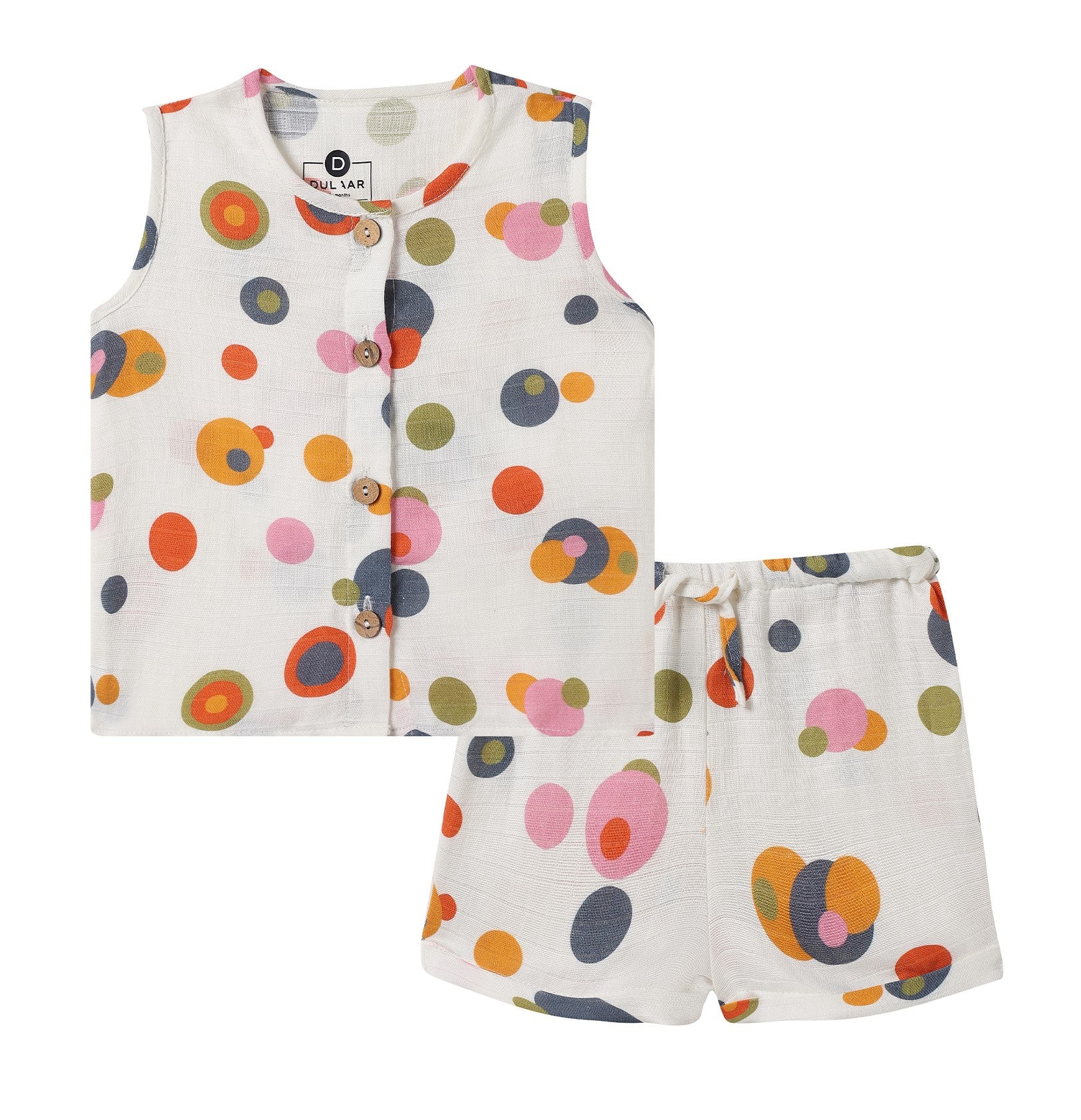 Organic Muslin Vest & Shorts Set (Set of 2)