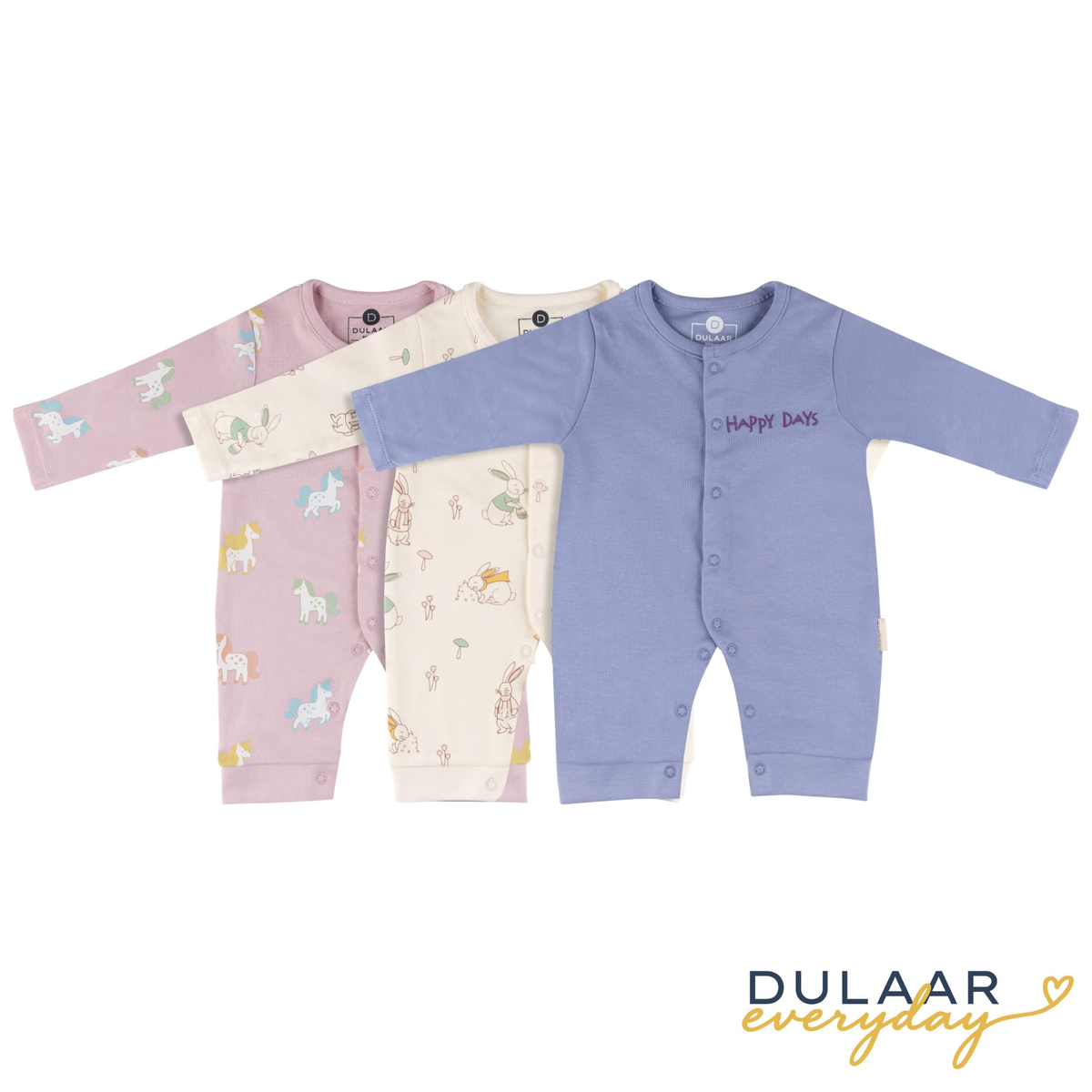 Cotton Sleepsuit (Set of 3)