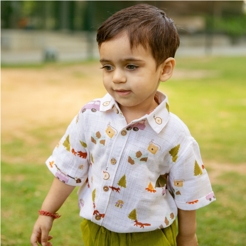 Organic Muslin Shirt & Shorts Set