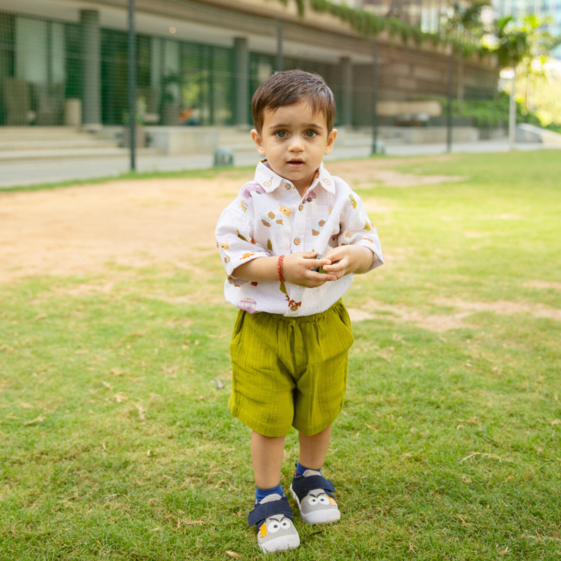 Organic Muslin Shirt & Shorts Set