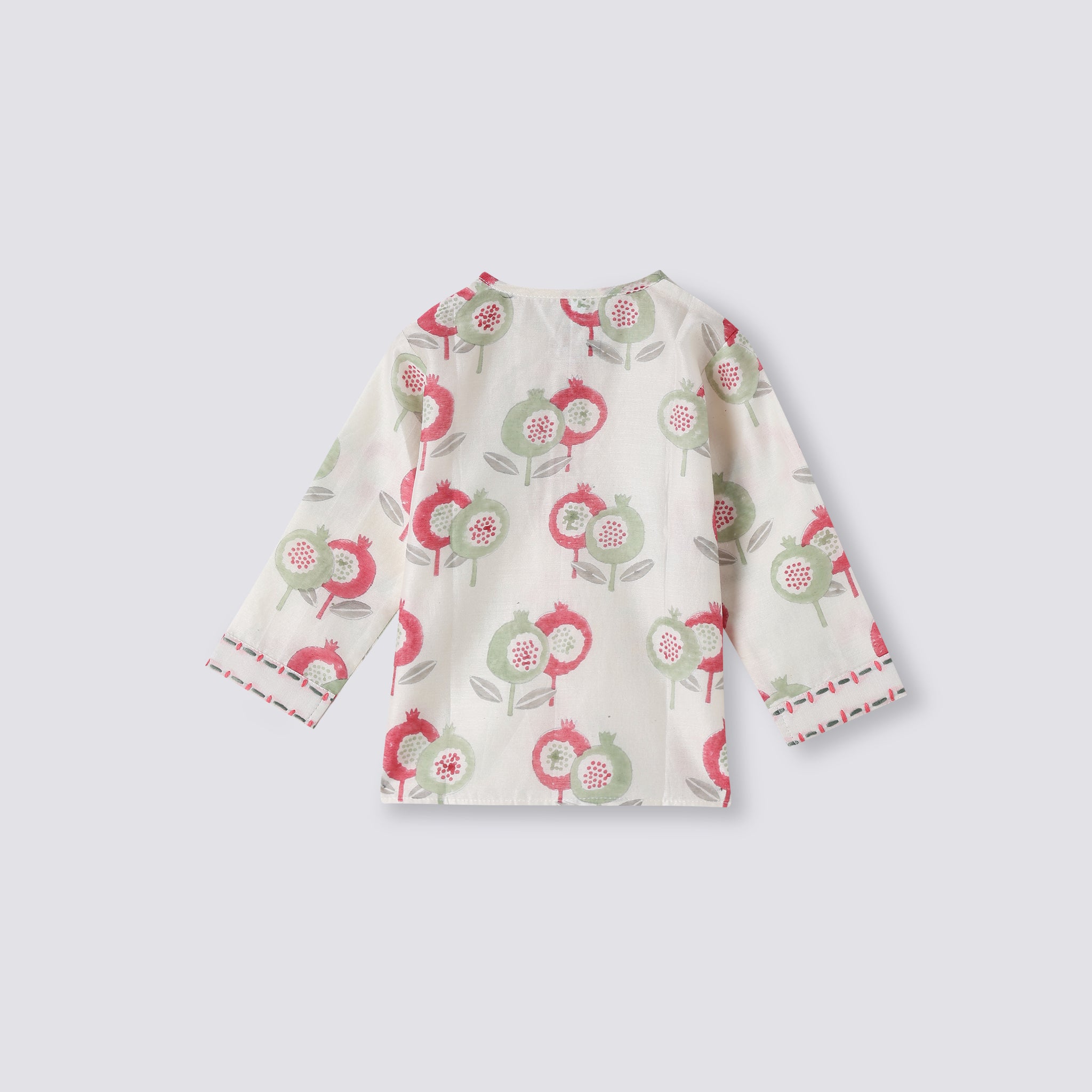 Chanderi Kurta Pyjama Set | Hand-Block Printed