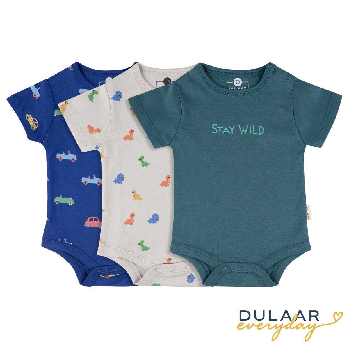 Cotton T-shirt Onesie (Set of 3)