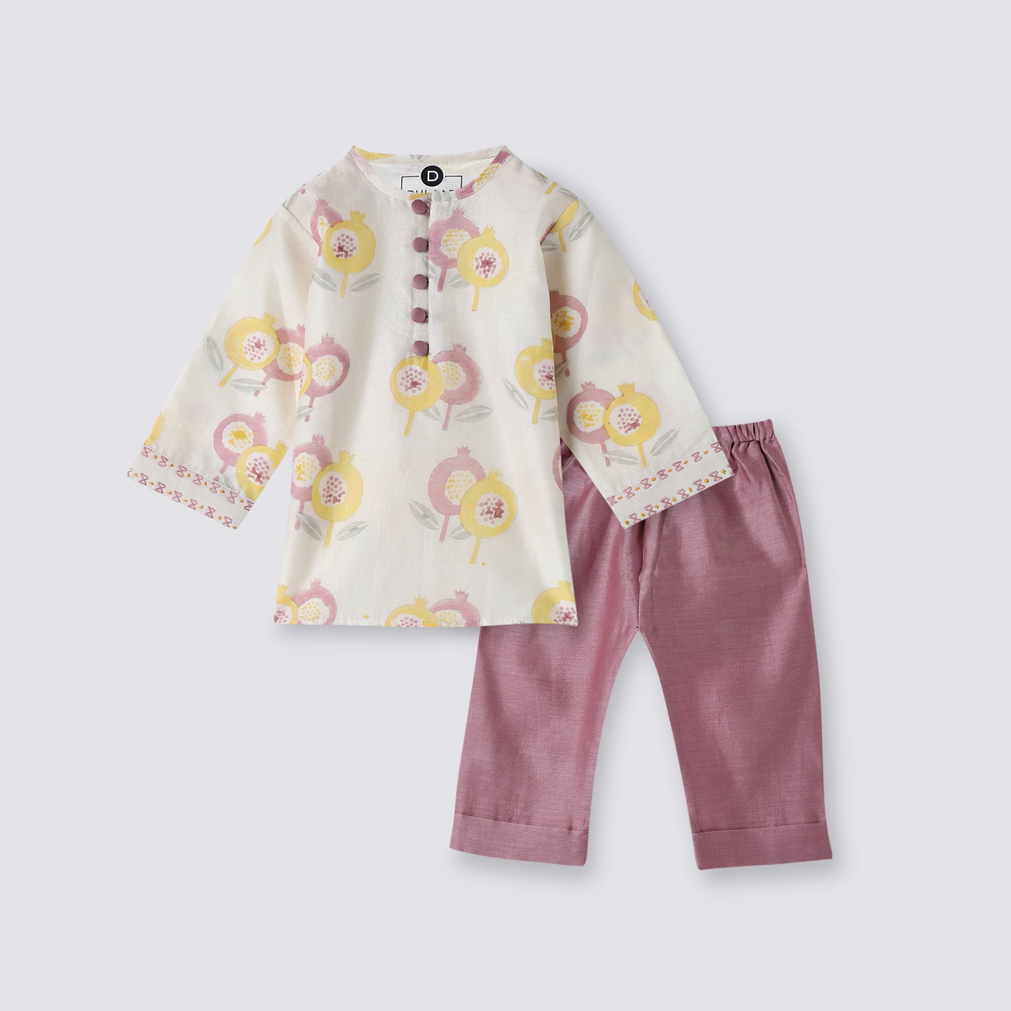 Chanderi Kurta Pyjama Set | Hand-Block Printed