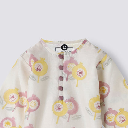 Chanderi Kurta Pyjama Set | Hand-Block Printed