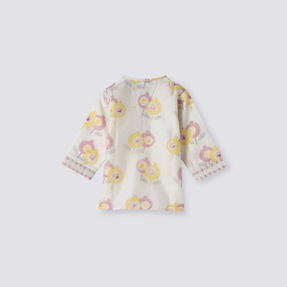 Chanderi Kurta Pyjama Set | Hand-Block Printed