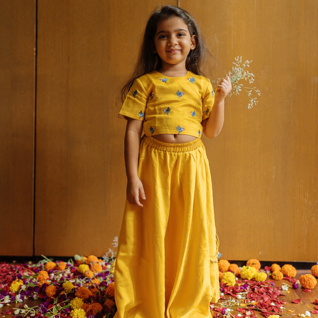 Chanderi Lehenga Set | Embroidered