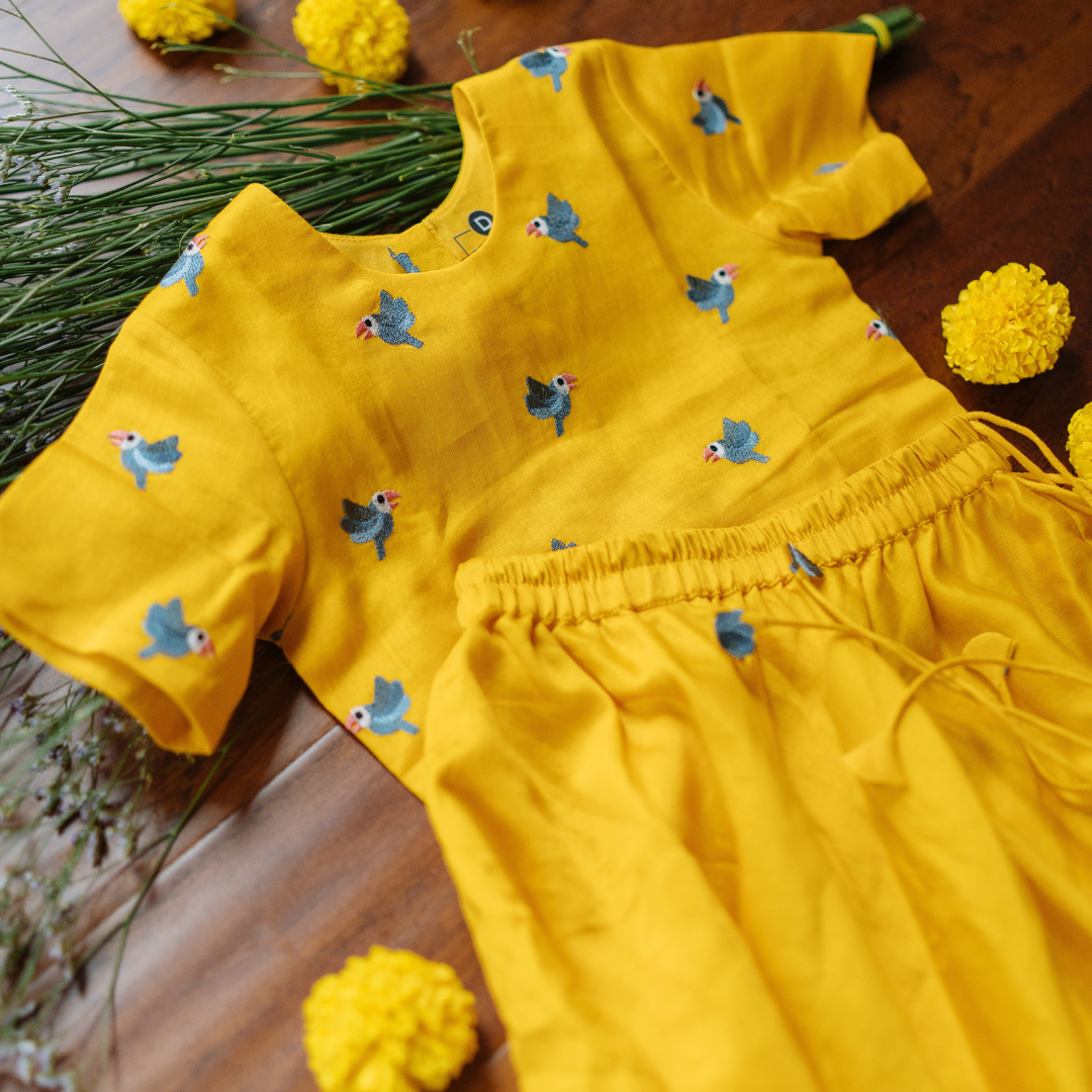 Chanderi Lehenga Set | Embroidered