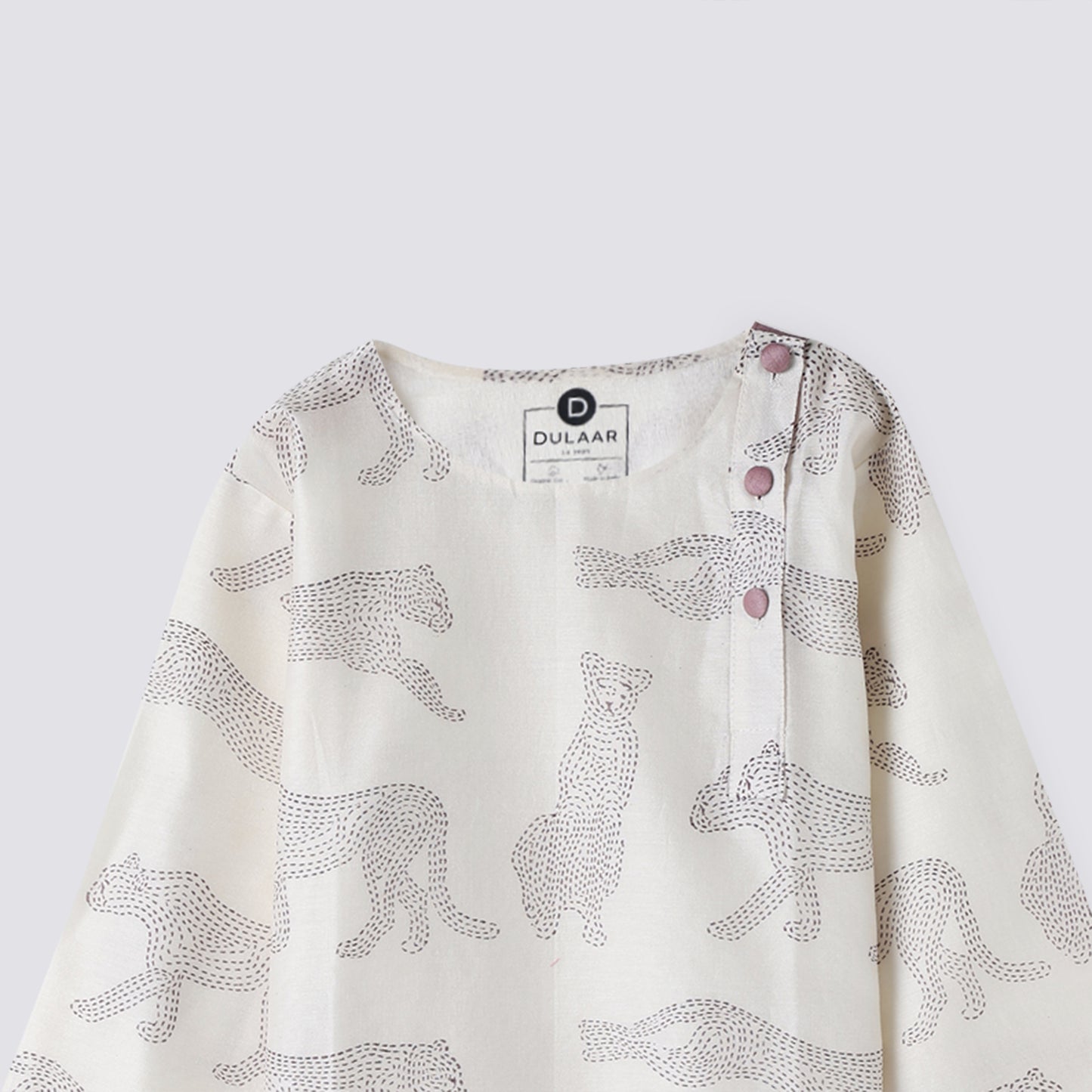 Chanderi Kurta Pyjama Set | Hand-Block Printed