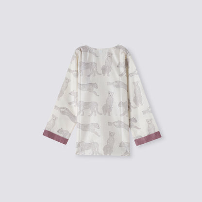 Chanderi Kurta Pyjama Set | Hand-Block Printed