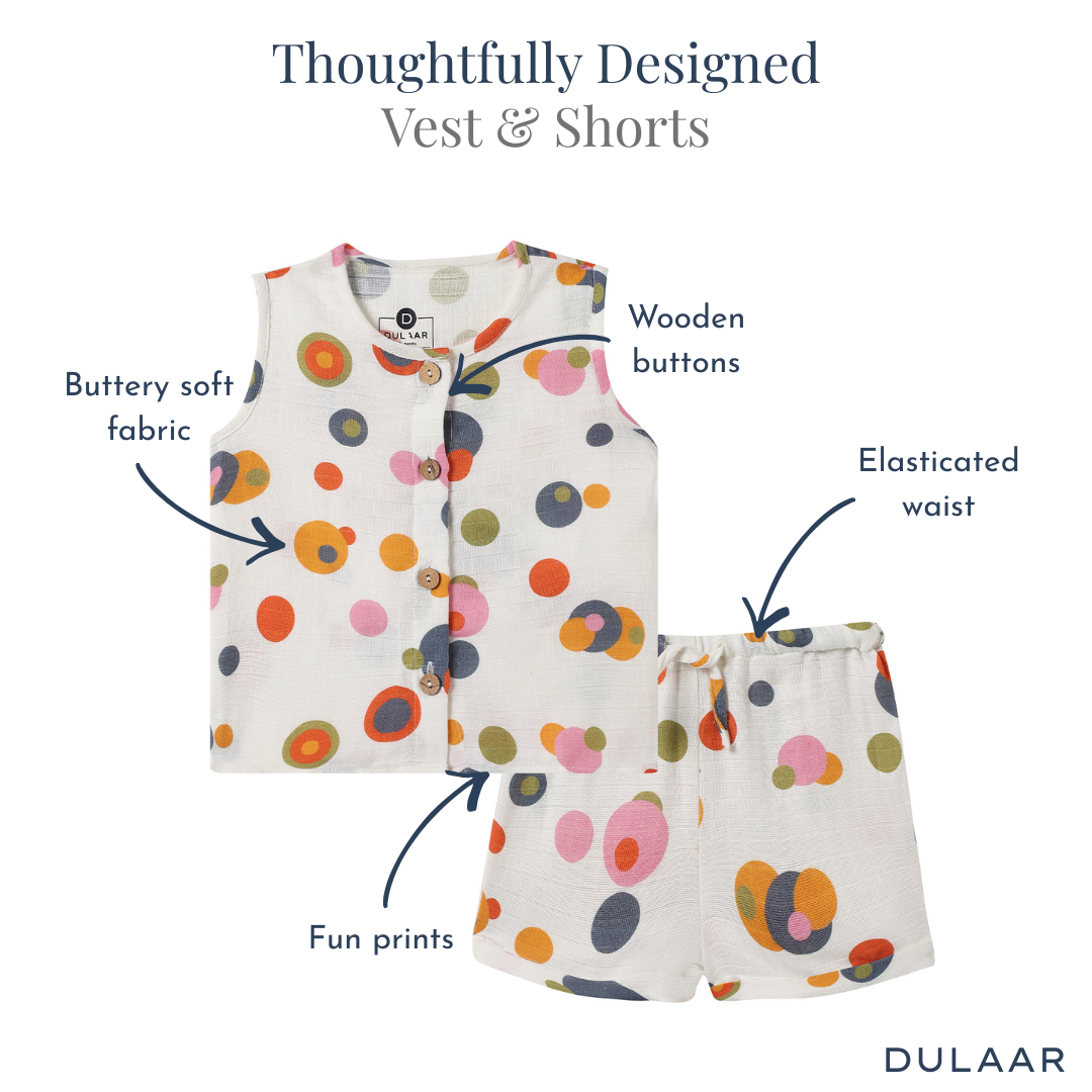 Organic Muslin Vest & Shorts Set (Set of 2)