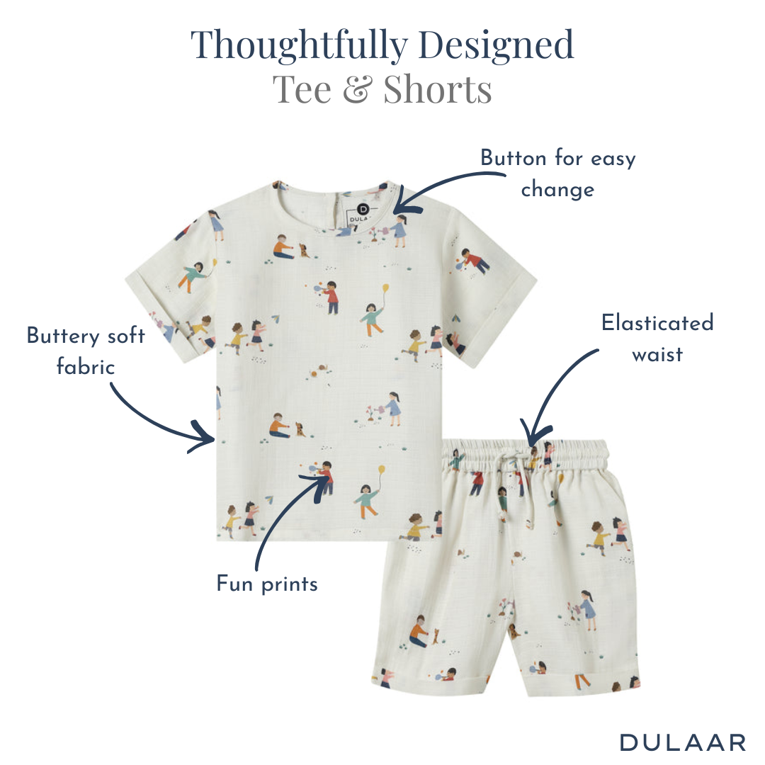 Organic Muslin Tee & Shorts Set