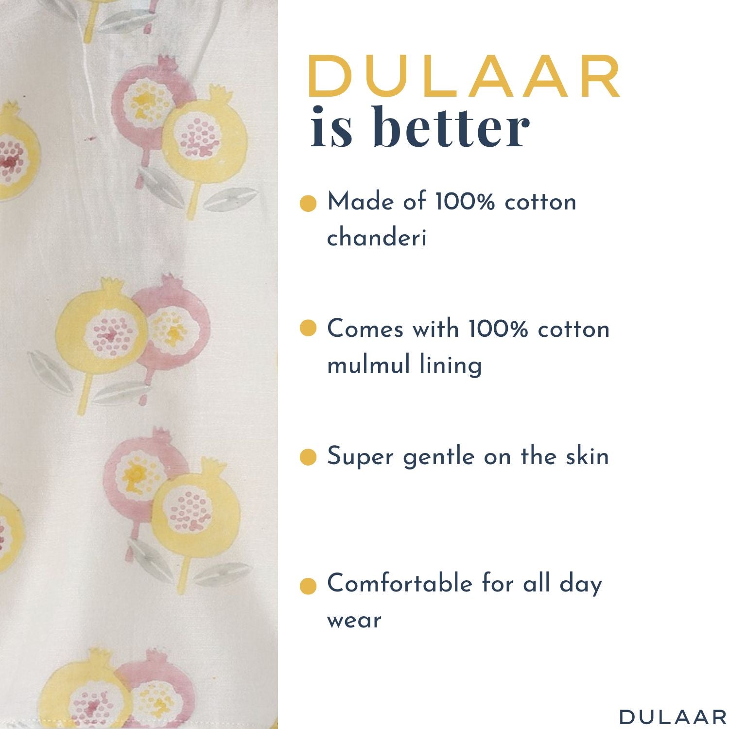 Chanderi Kurta Pyjama Set | Hand-Block Printed