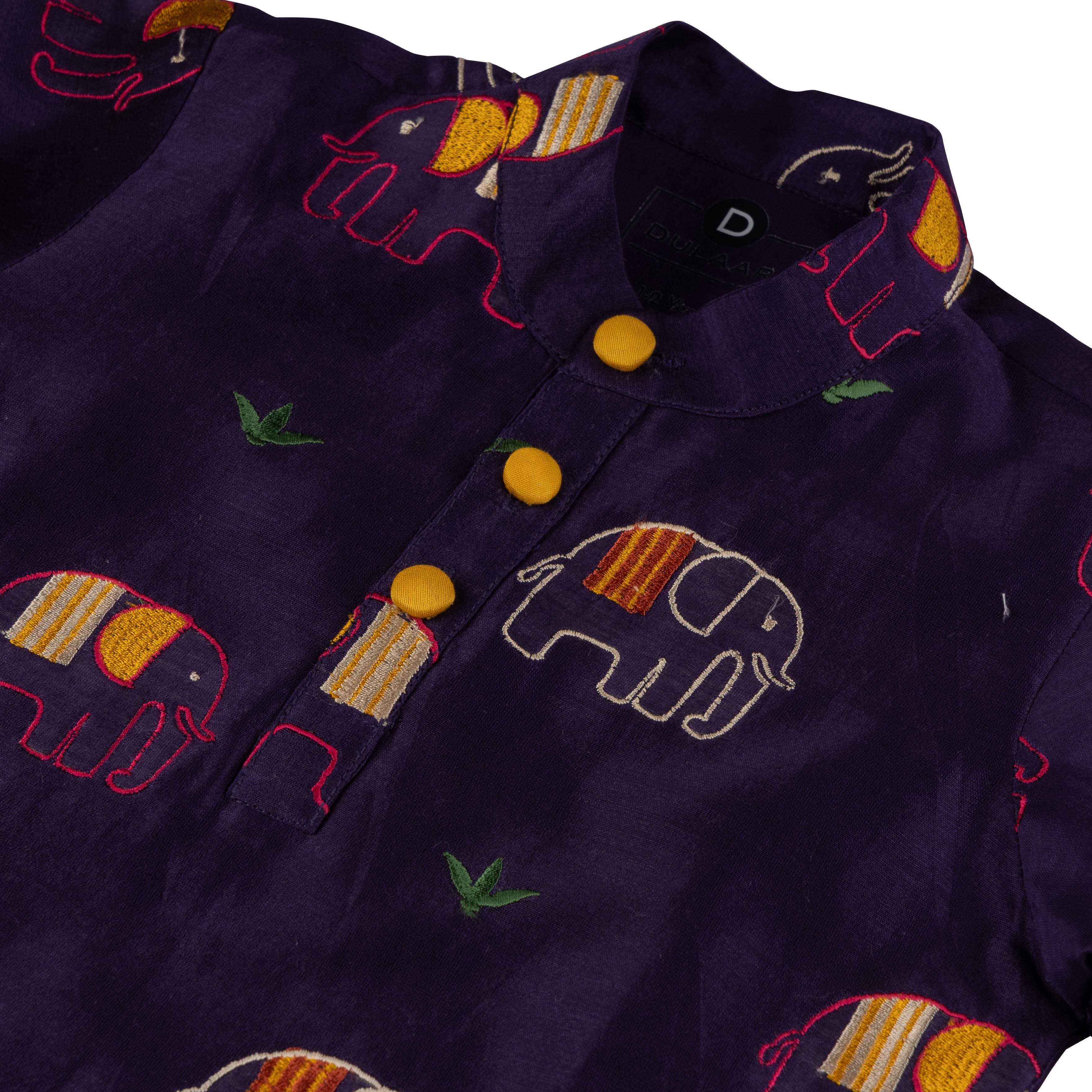 Chanderi Kurta Pyjama Set | Embroidered
