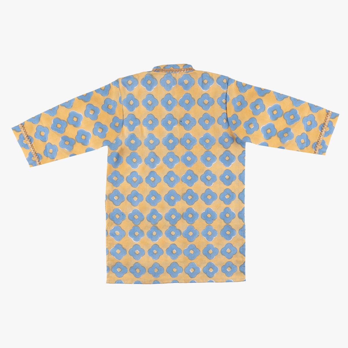Cotton Kurta Pyjama Set | Hand-Block Printed (Gota Work)