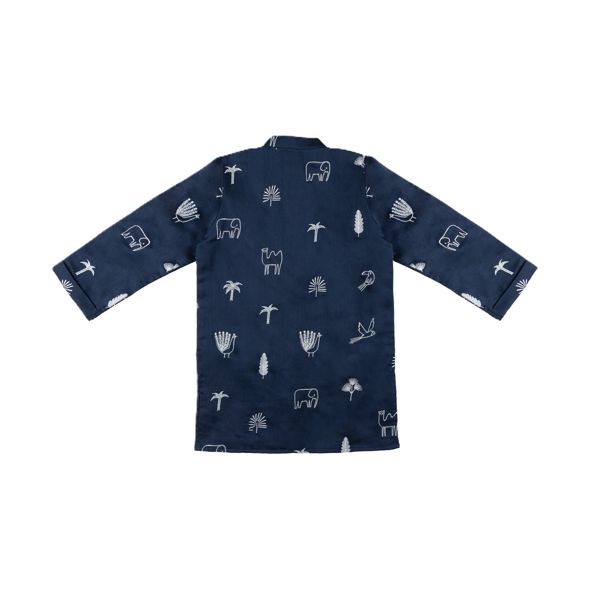 Chanderi Kurta Pyjama Set | Embroidered