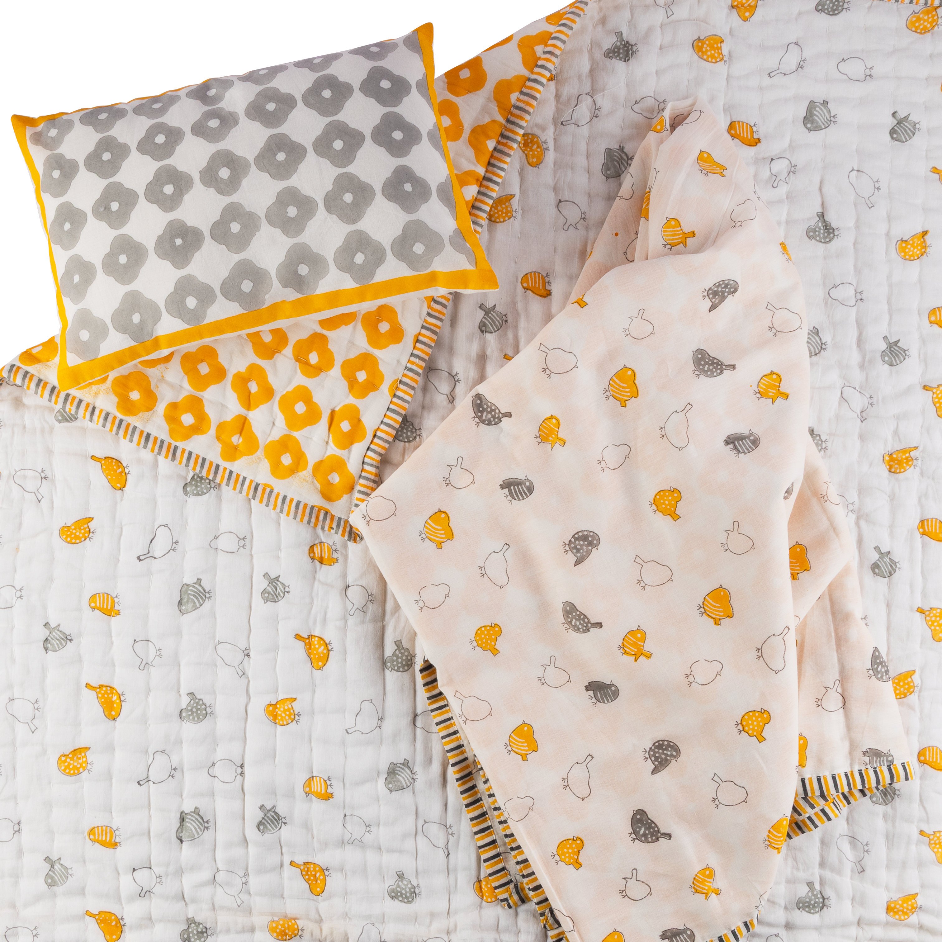 Mulmul Bedding Set | Hand-Block Printed