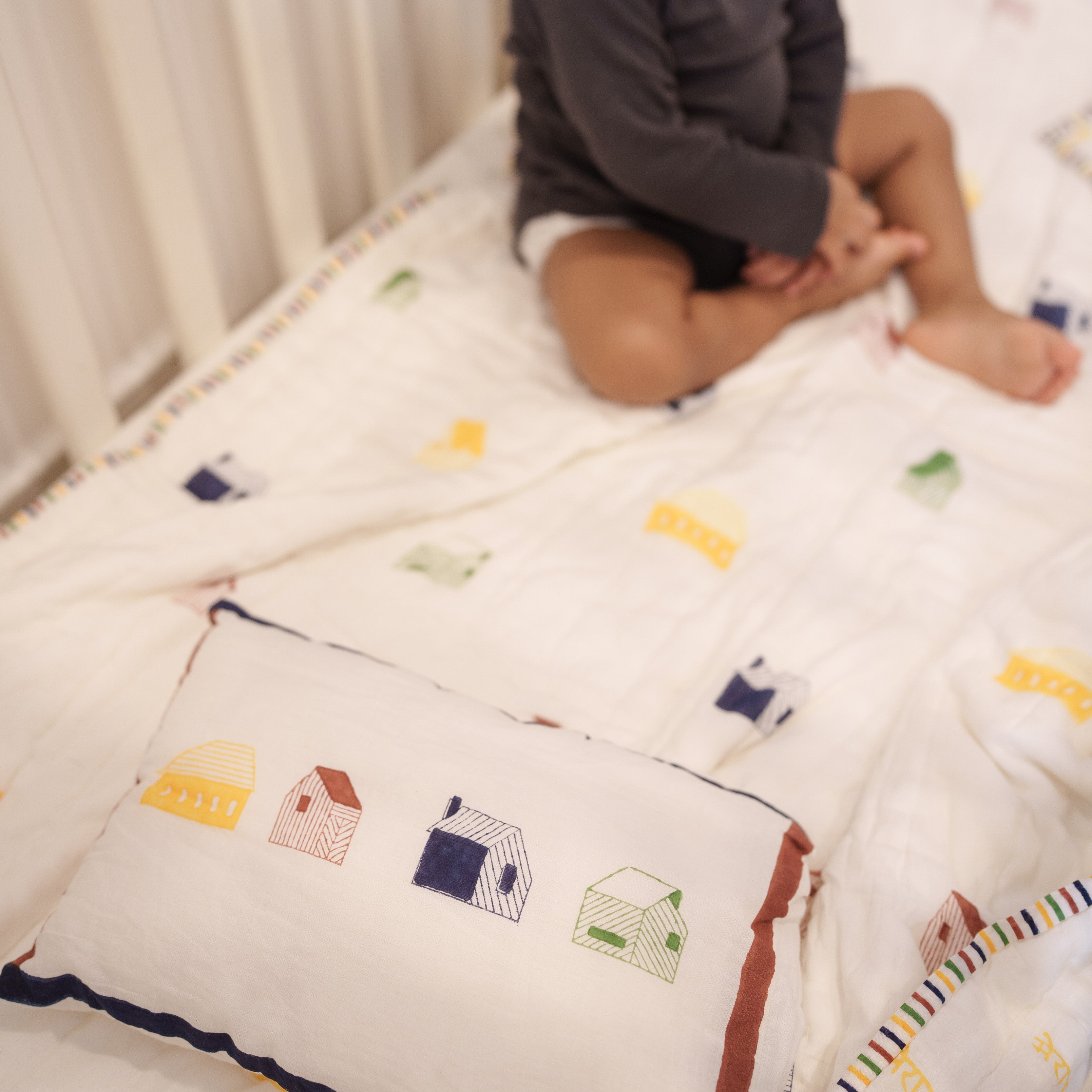 Mulmul Bedding Set | Hand-Block Printed