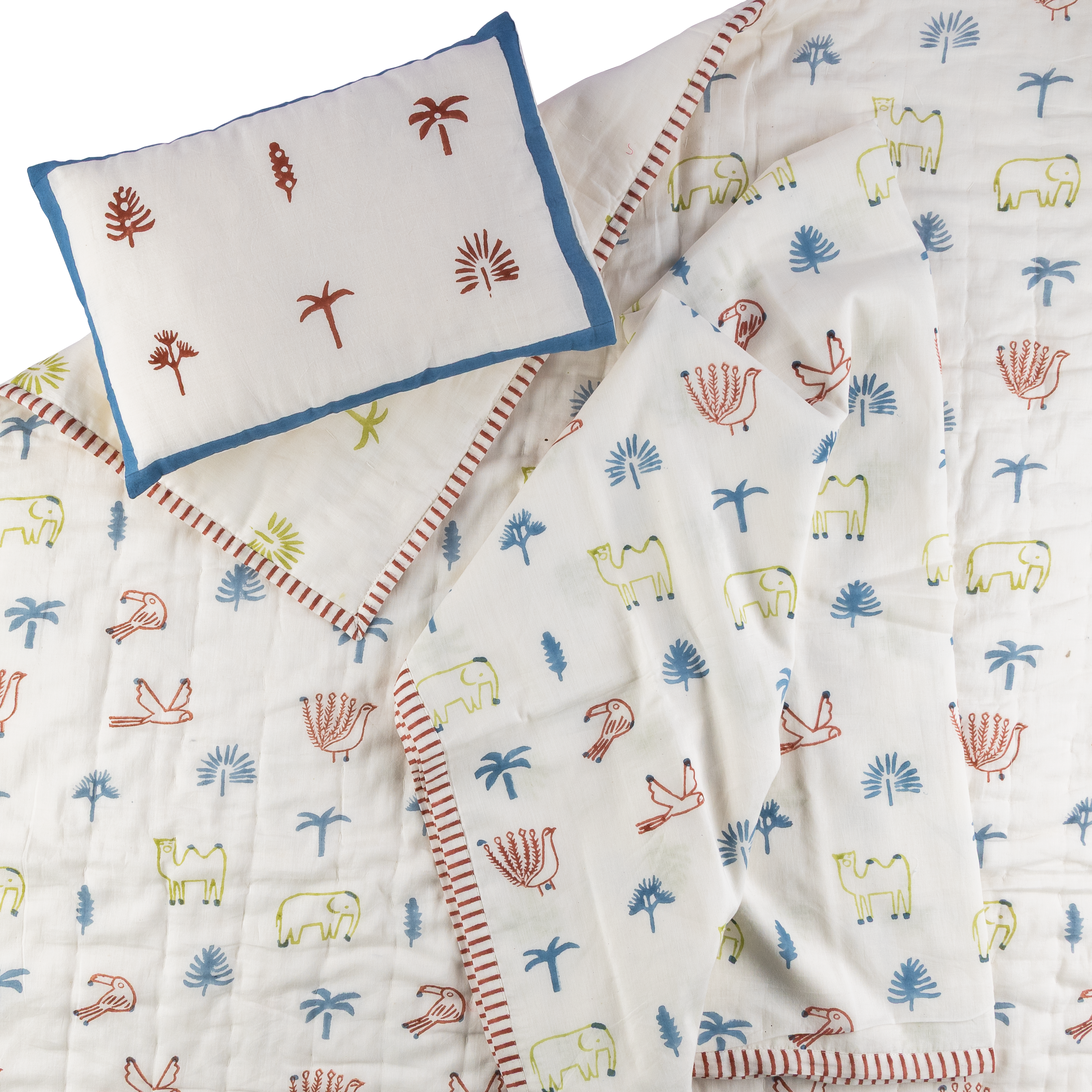 Mulmul Bedding Set | Hand-Block Printed