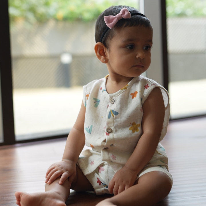Organic Muslin Vest & Shorts Set
