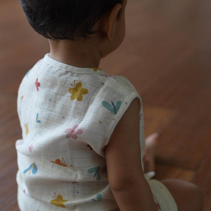 Organic Muslin Vest & Shorts Set