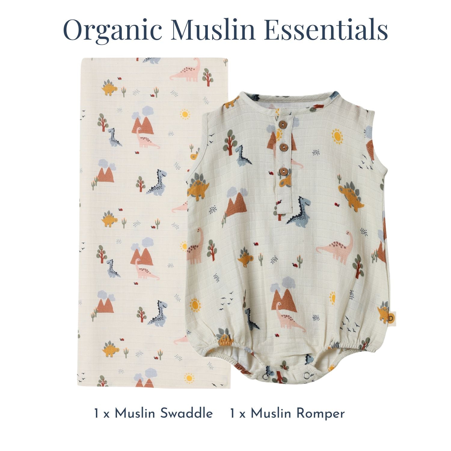 Organic Muslin Essentials (Set of 2)
