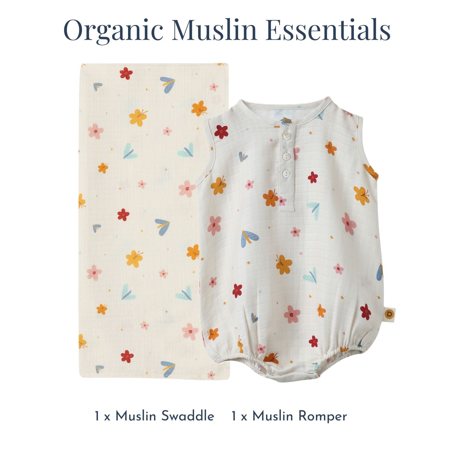 Organic Muslin Essentials (Set of 2)