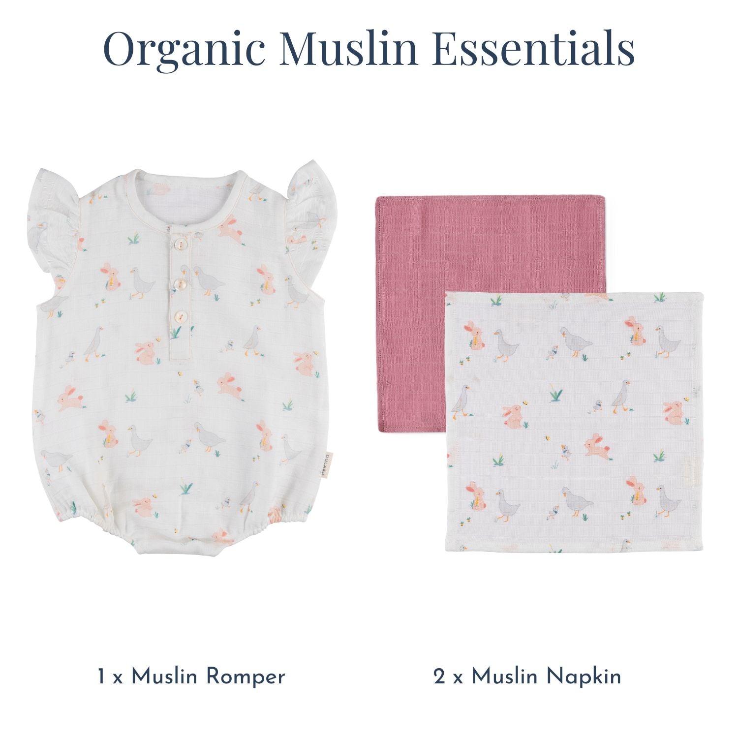 Organic Muslin Essentials (Set of 3)