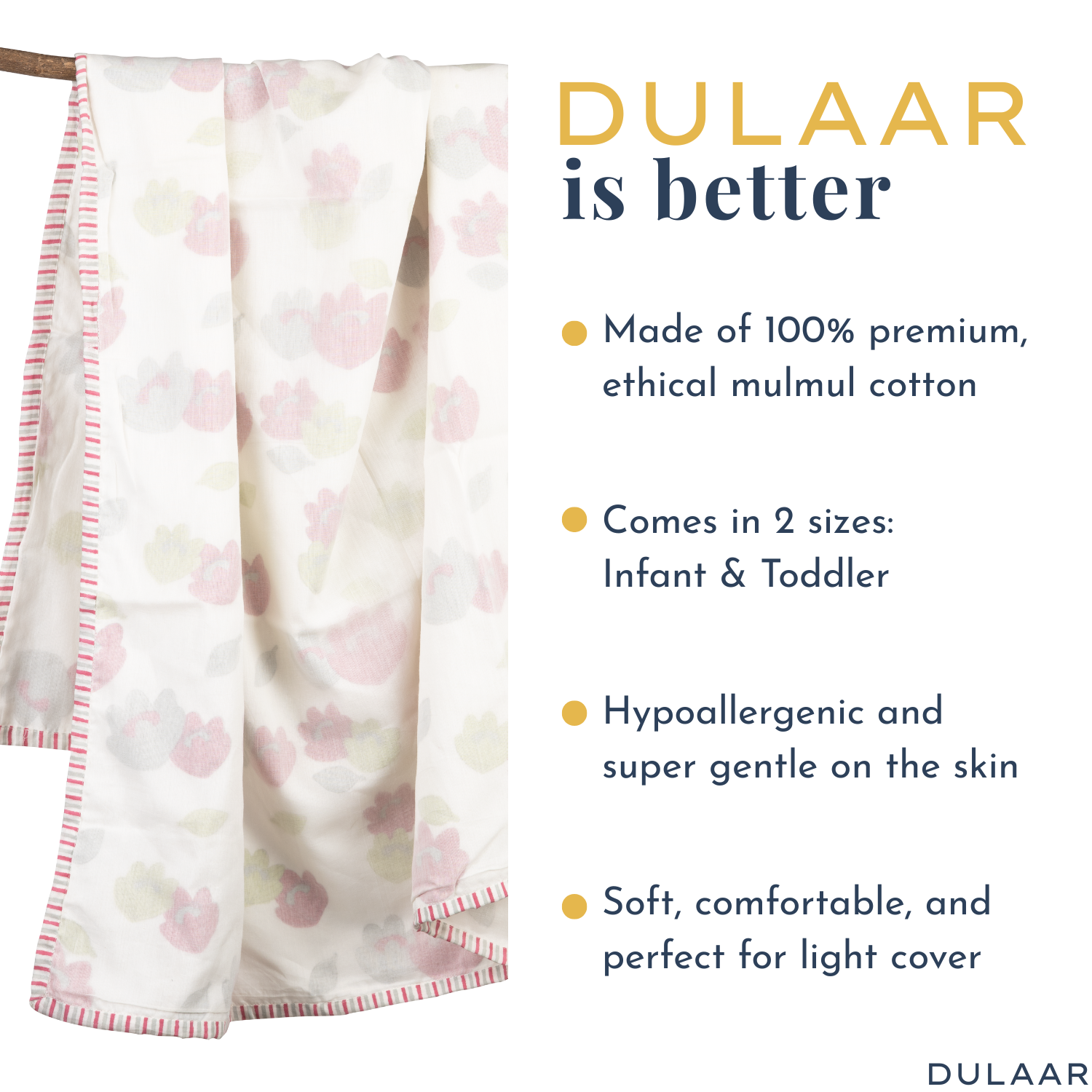 Mulmul Dohar & Quilt | Hand-Block Printed
