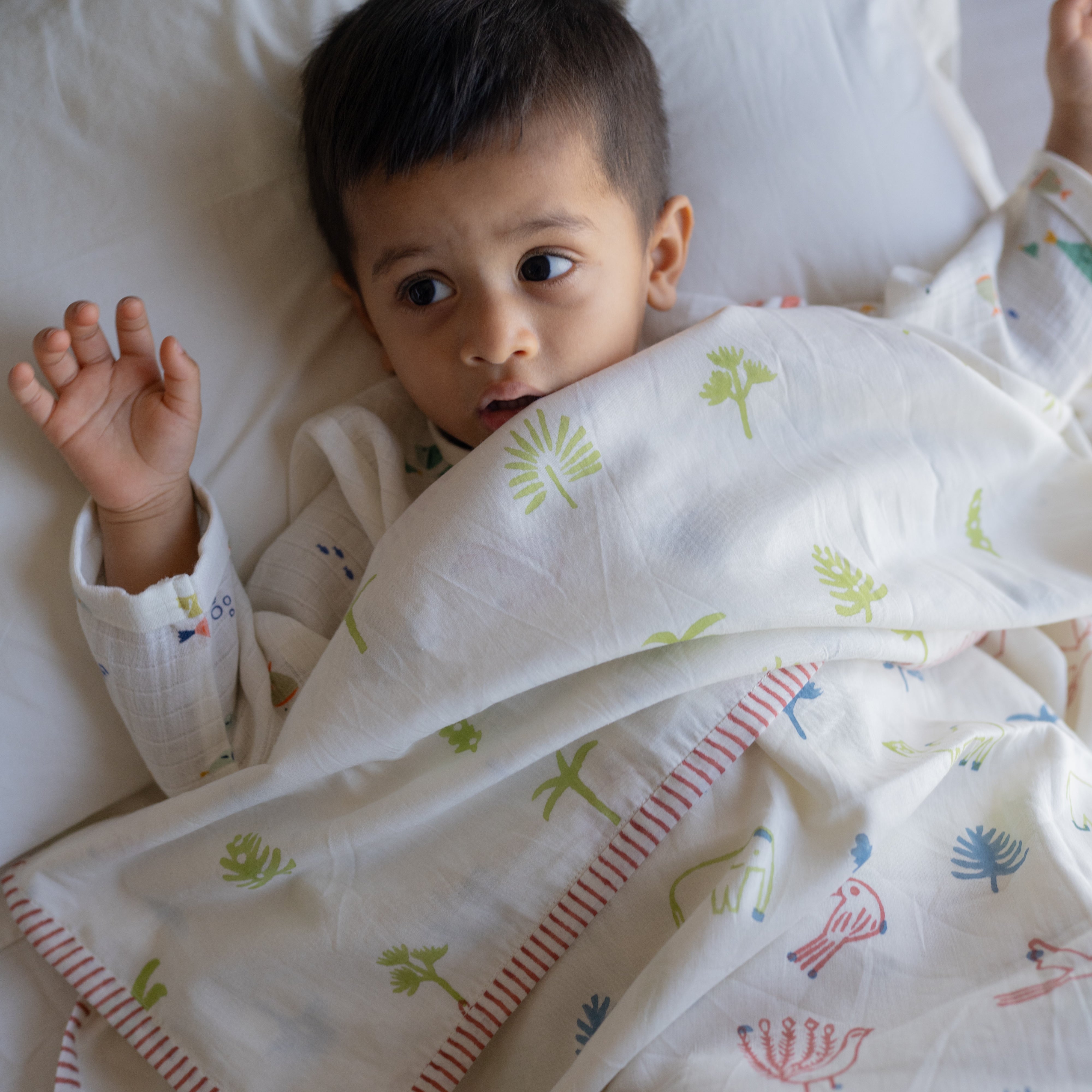 Mulmul Muslin Dohar | Hand-Block Printed