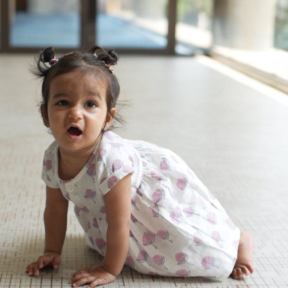Organic Muslin Dress | Hand-Block Printed