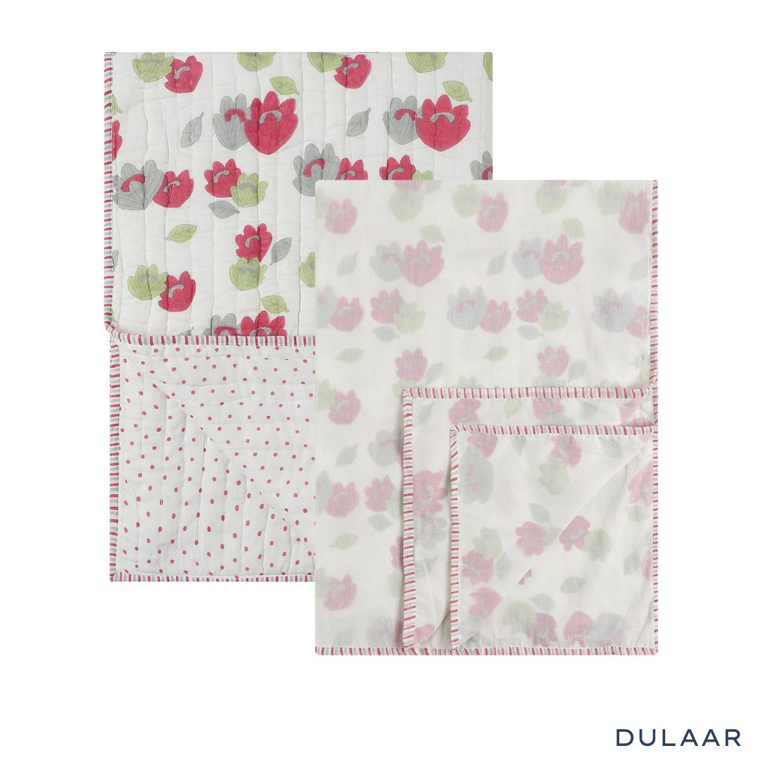 Mulmul Dohar & Quilt | Hand-Block Printed