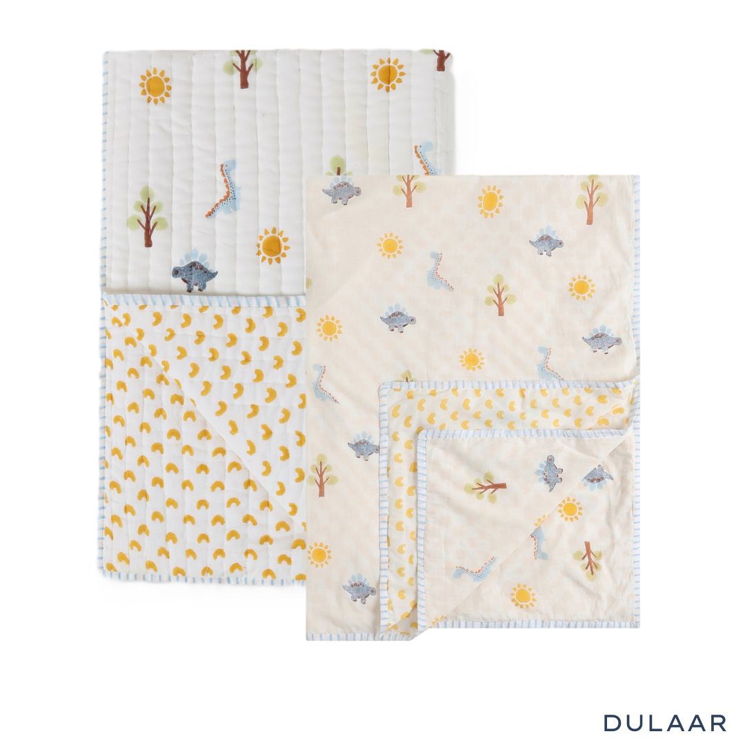 Mulmul Dohar & Quilt | Hand-Block Printed