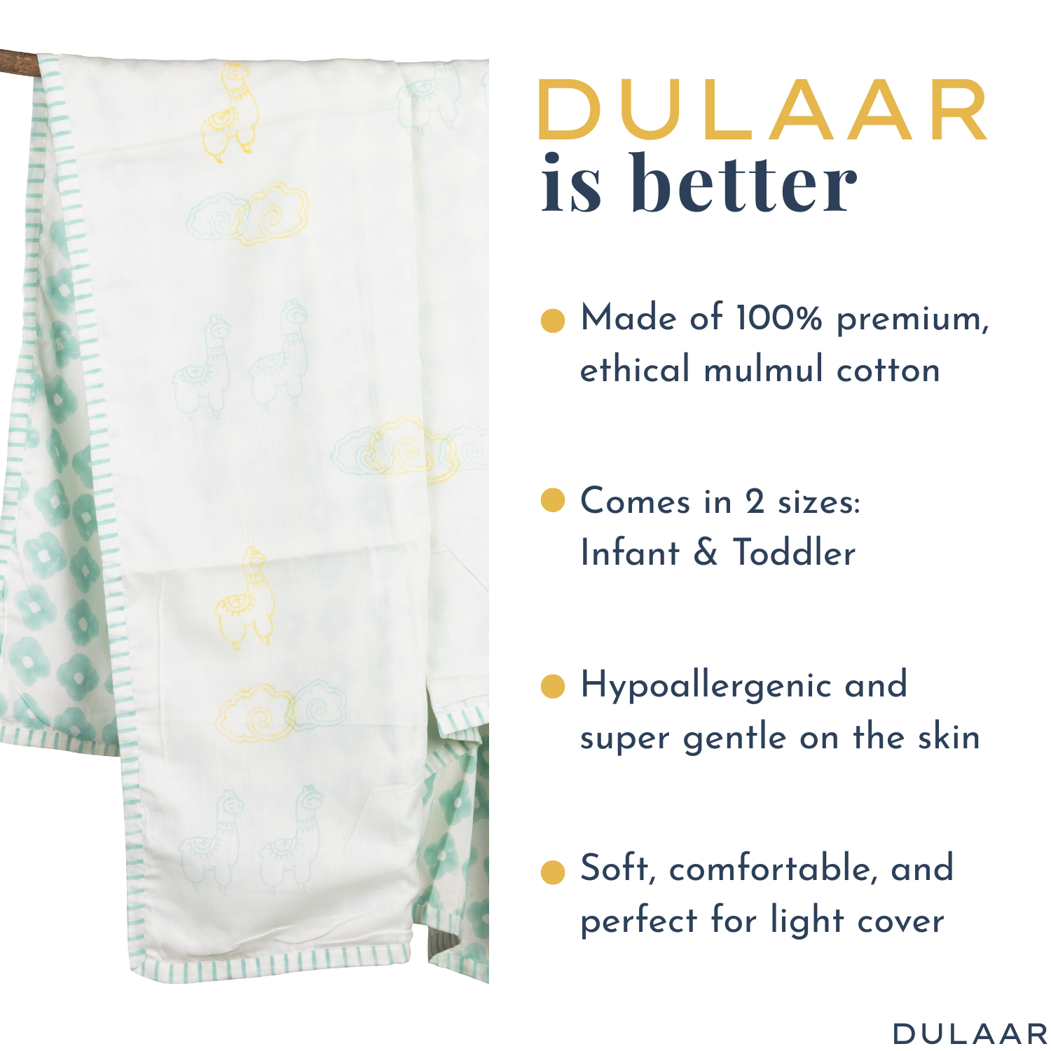 Mulmul Muslin Dohar | Hand-Block Printed