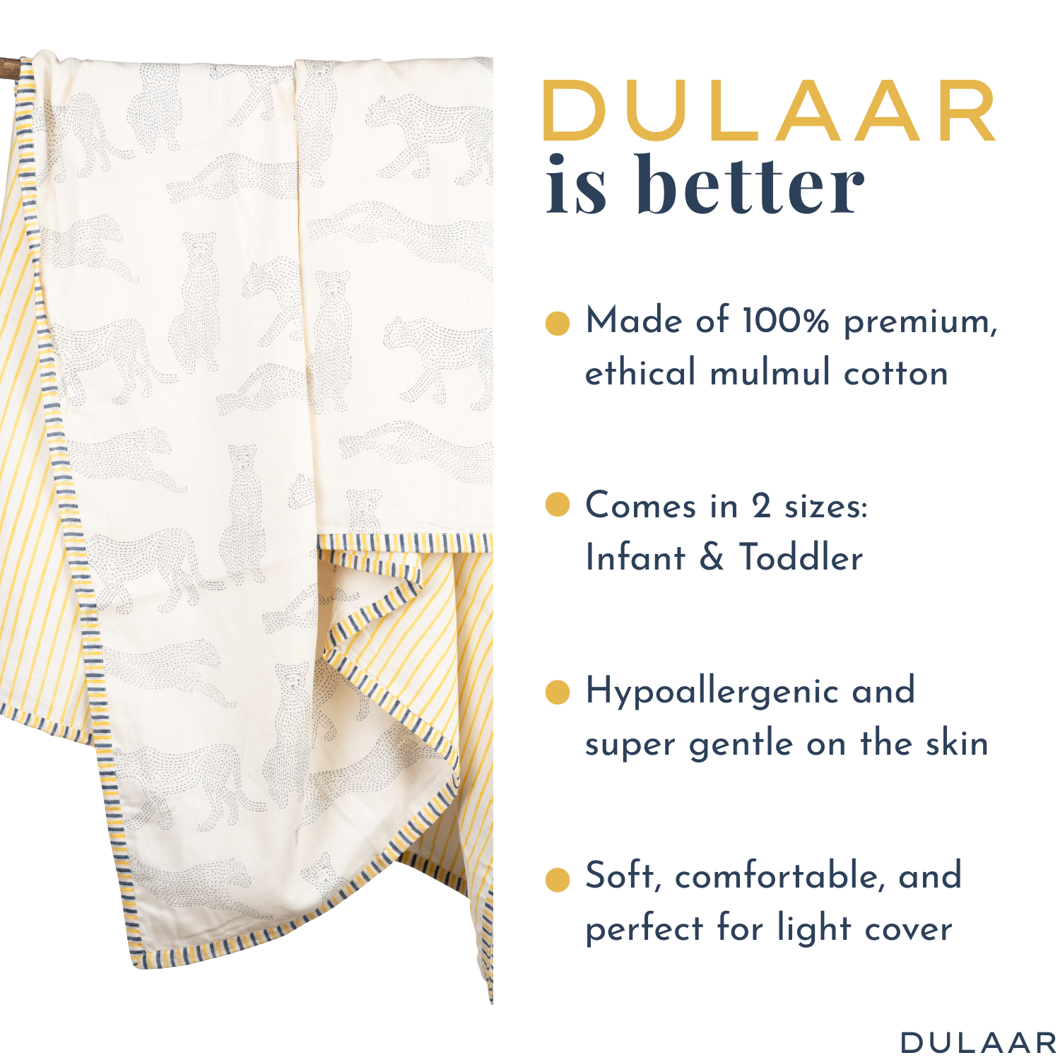 Mulmul Muslin Dohar | Hand-Block Printed