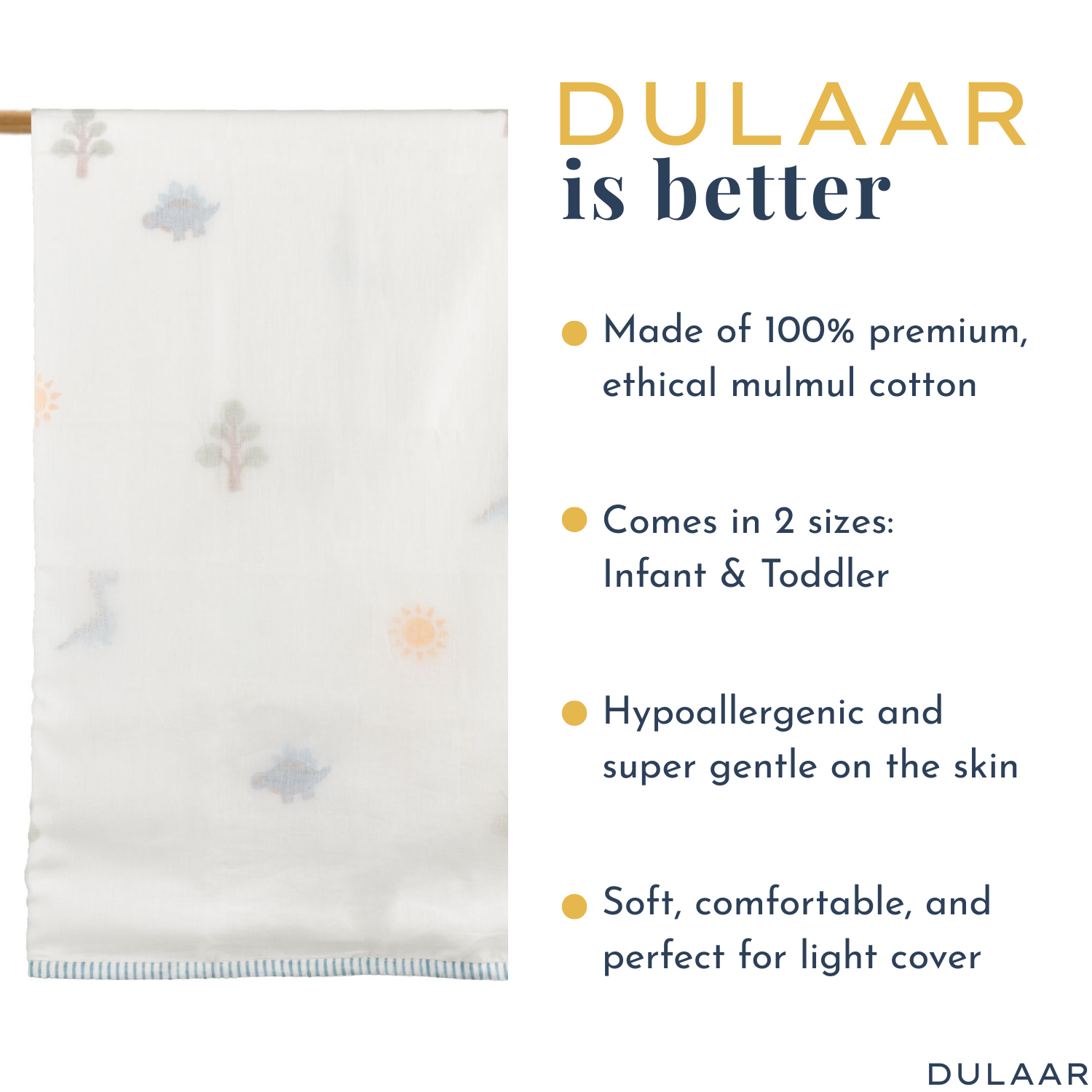 Mulmul Muslin Dohar | Hand-Block Printed