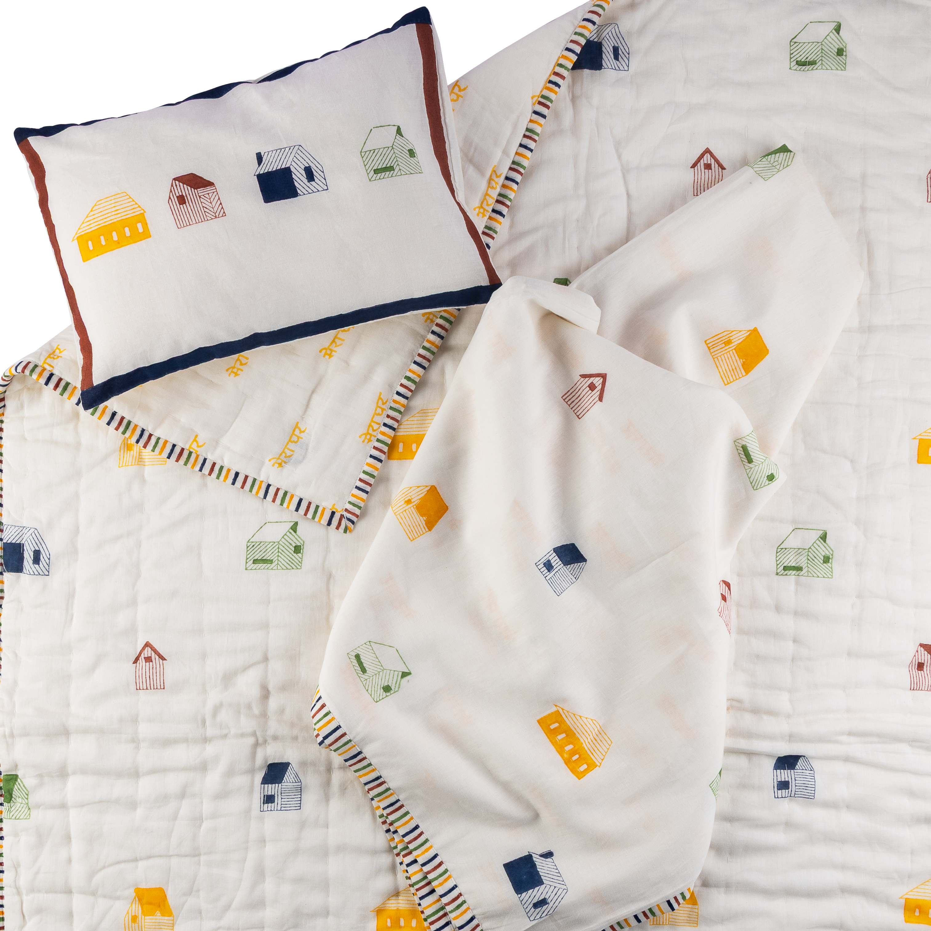 Mulmul Bedding Set | Hand-Block Printed