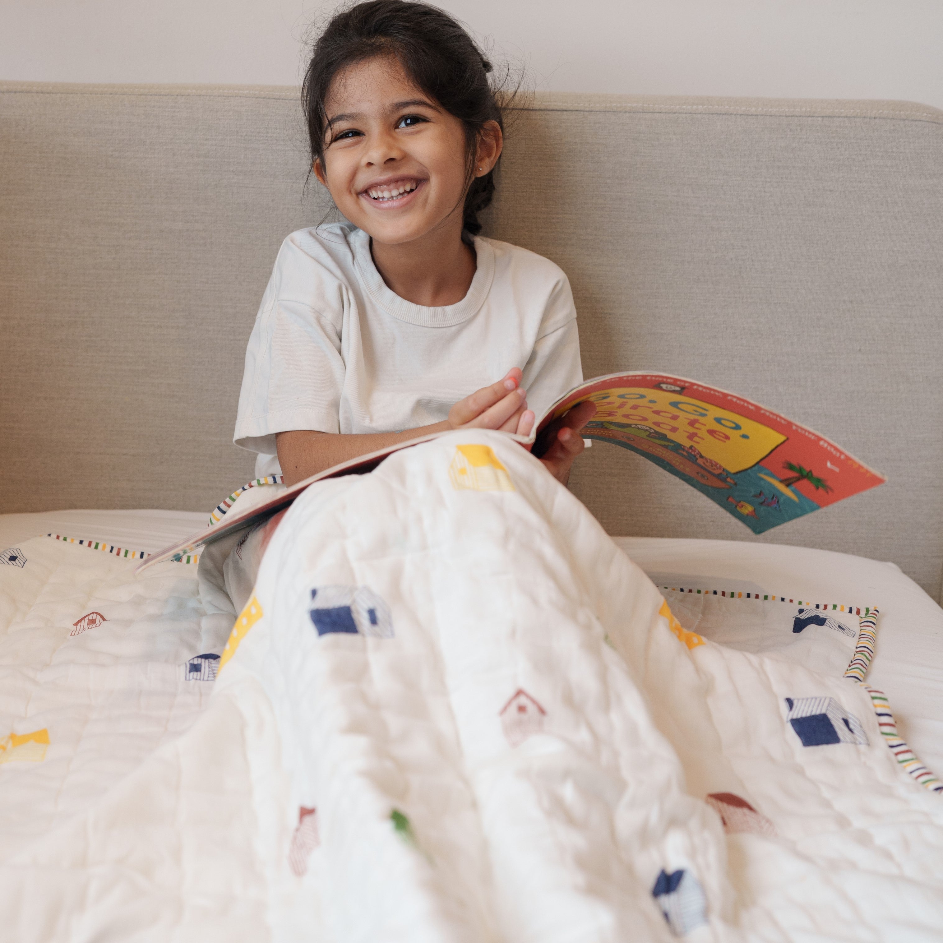 Reversible Mulmul Quilt | Hand-Block Printed