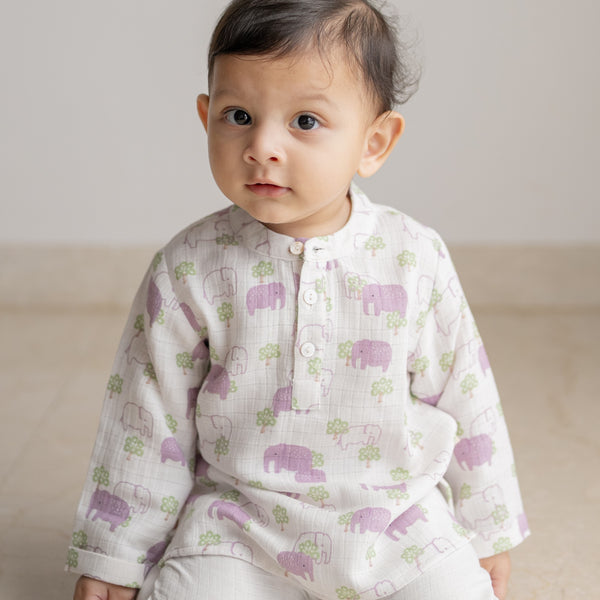 Organic Muslin Kurta Pyjama Set