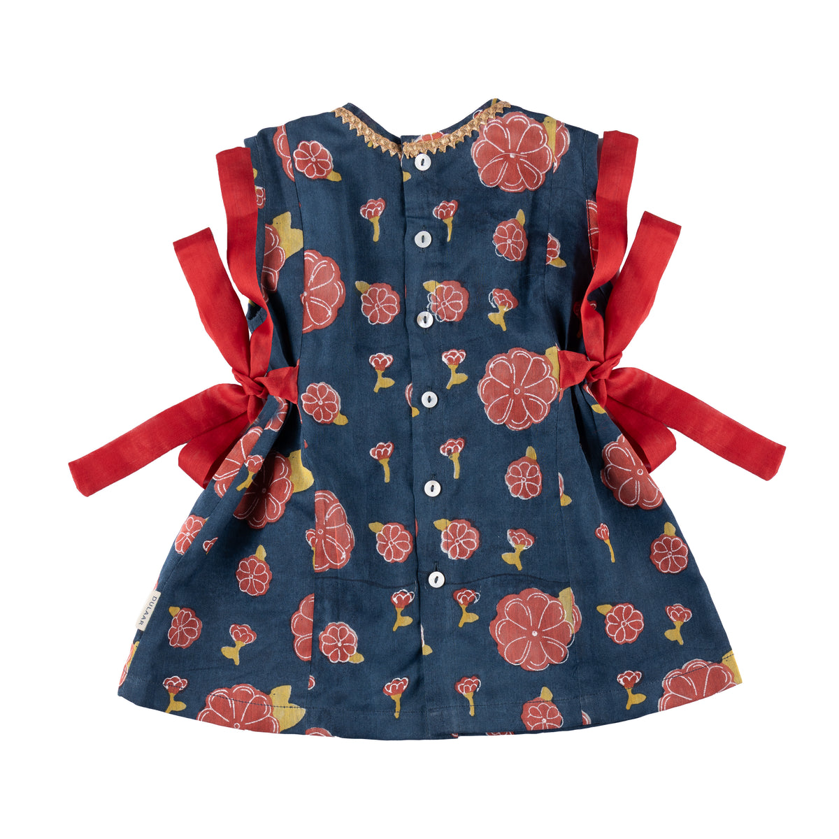 Chanderi Top & Pants Co-ord Set | Hand-Block Printed (Gota Work)
