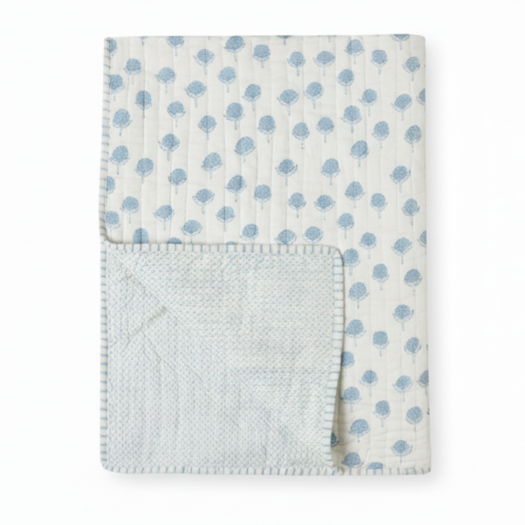 Reversible Mulmul Quilt | Hand-Block Printed