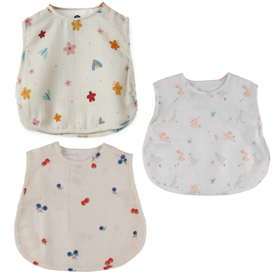 Organic Muslin Jhabla (Set of 3)