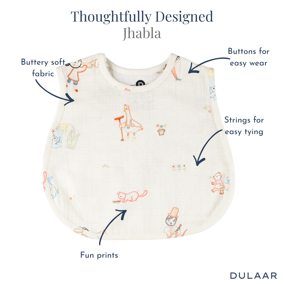 Organic Muslin Jhabla (Set of 3)