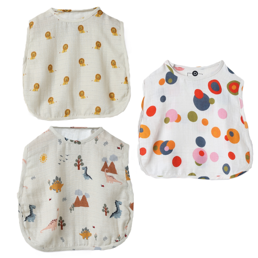 Organic Muslin Jhabla (Set of 3)