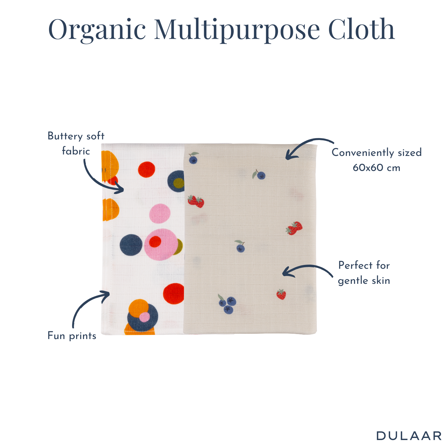 Organic Muslin Multipurpose Cloth (Set of 2)