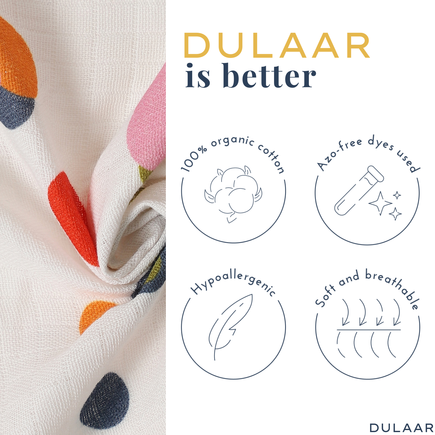 Organic Muslin Multipurpose Cloth (Set of 4)