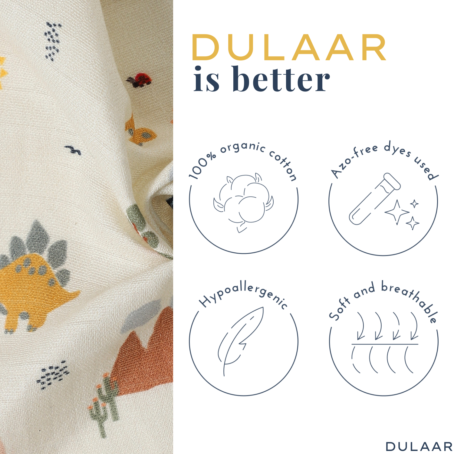 Organic Muslin Jhabla (Set of 2)