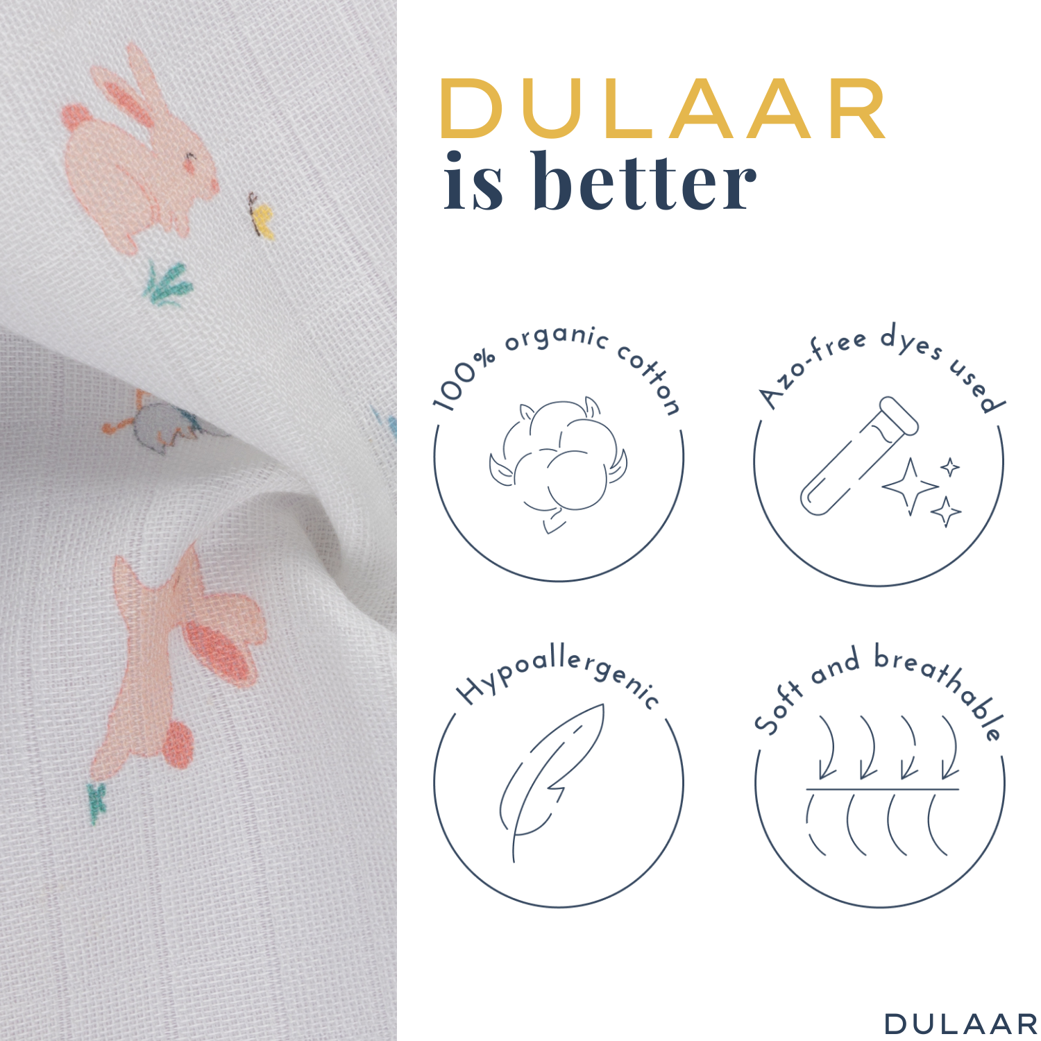 Organic Muslin Multipurpose Cloth (Set of 2)