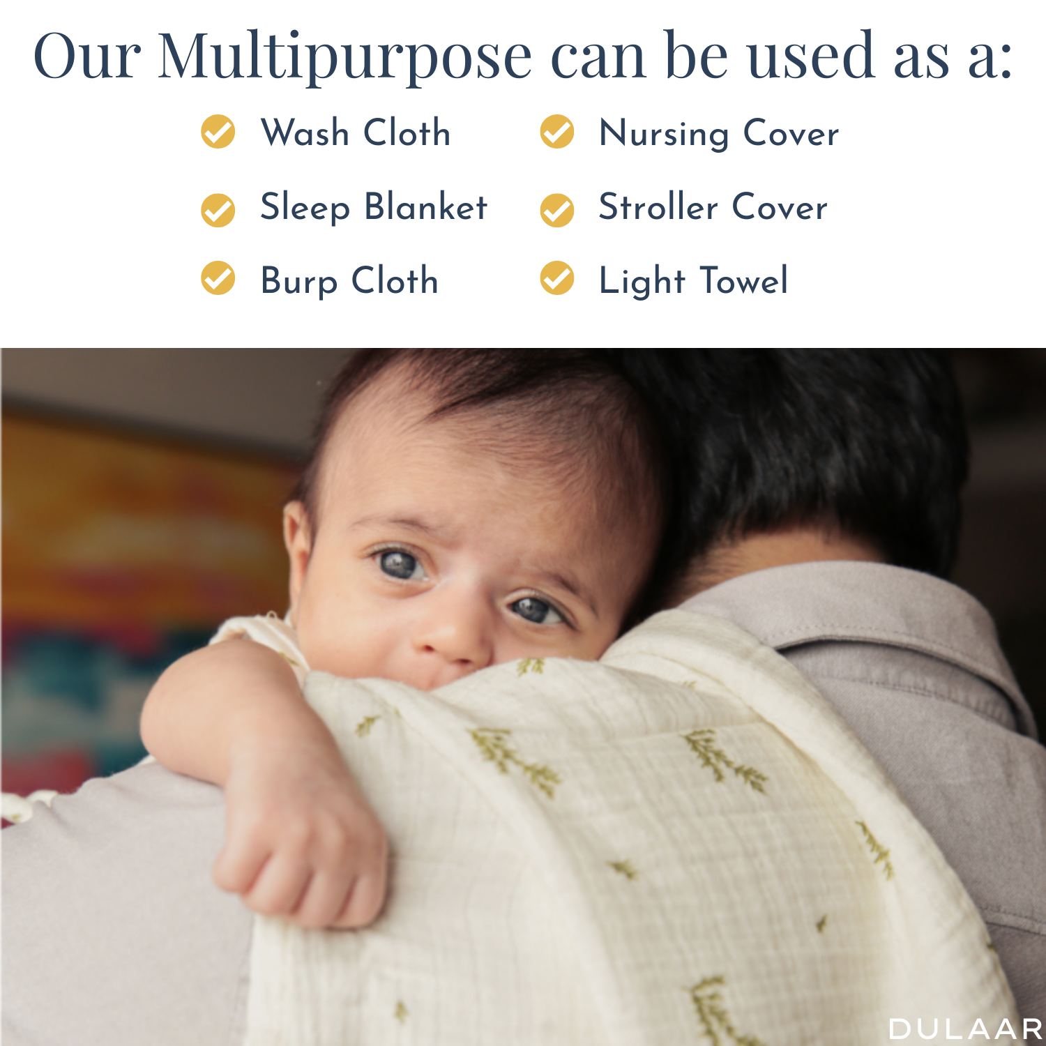 Organic Muslin Multipurpose Cloth (Set of 3)