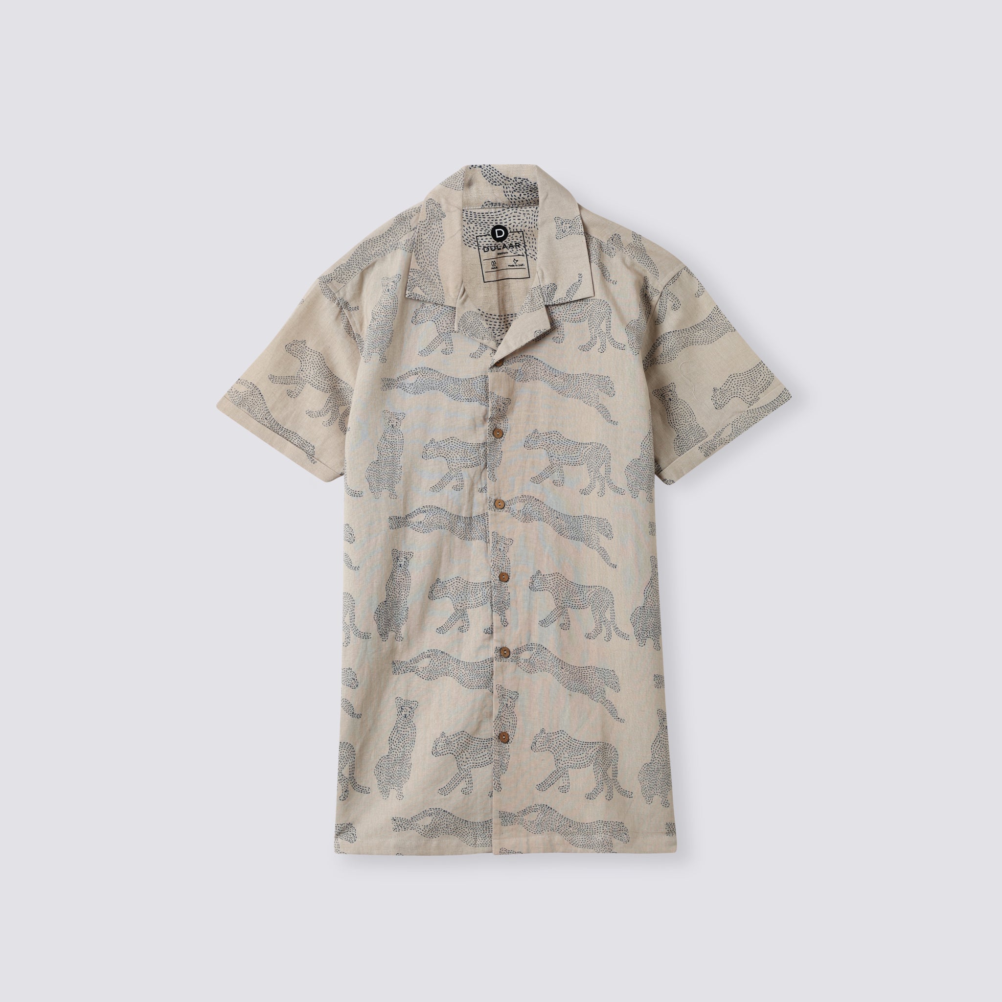Cotton Linen Shirt | Hand-Block Printed | Twinning for Dad