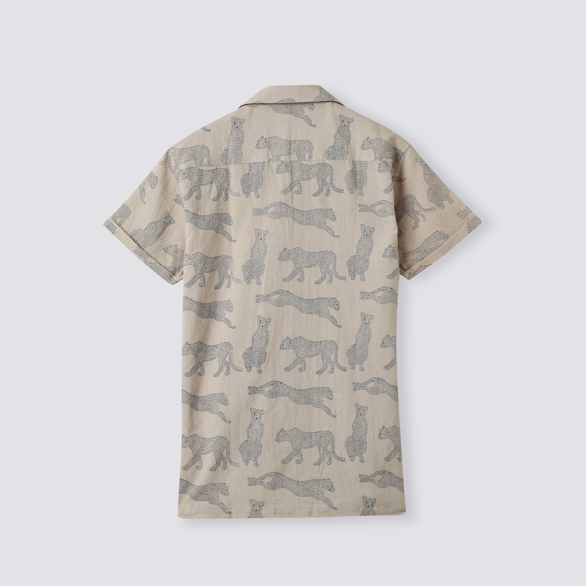 Cotton Linen Shirt | Hand-Block Printed | Twinning for Dad